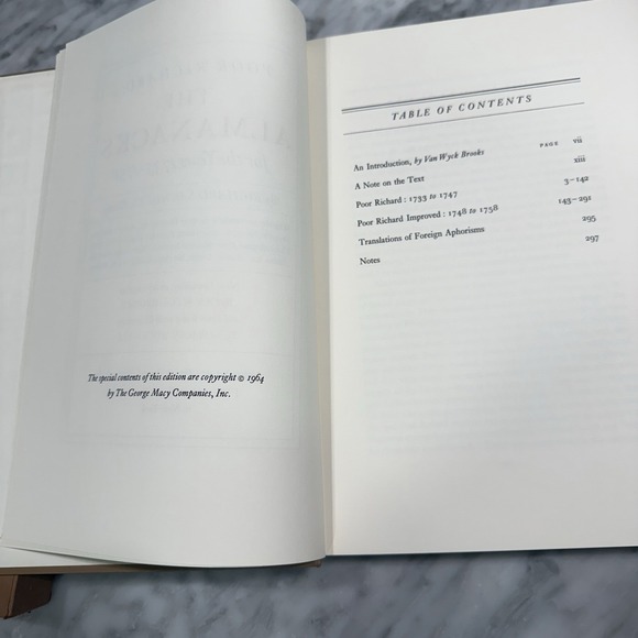 Poor Richards Almanac Ben Franklin 1964 The Heritage Press w/ Sandglass Slipcase - Picture 7 of 13